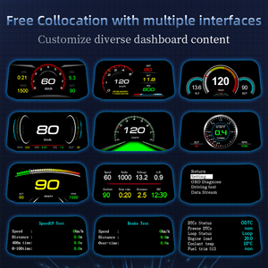 Màn Hình Hiển Thị Trên Kính Lái HUD C3 OBD + GPS, Đồng Hồ Đo Tốc Độ Cho Xe Hơi + 48 Loại Dữ Liệu Toàn Màn Hình Lớn Hiển Thị Đôi - Product Image 3