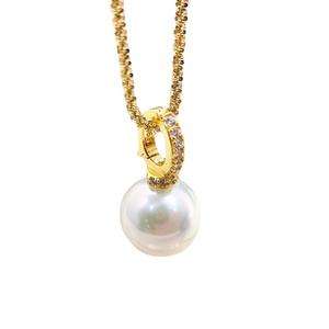 Pendentif en argent S925 avec perles rondes plates de 10 à 15 mm, collier simple à faire soi-même, accessoire avec perles en vrac, produit 30943 - Product Image 5