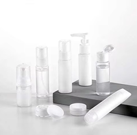 Ensemble de bouteilles de voyage portables avec trousse de toilette, kit de bouteilles vides en PET pour remplir de liquides, shampooing, lotion, spray, contenants cosmétiques