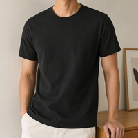 T-shirt pour homme en tissu tricoté durable, logo personnalisé, t-shirt à manches courtes uni pour vêtements promotionnels, événements d'entreprise