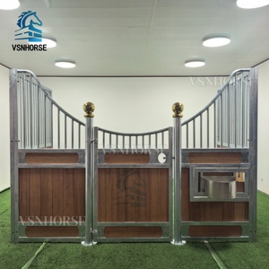 Hete Verkoop In Europa Geprefabriceerde Bamboe Paardenbox Fronten Gepoedercoate Modulaire Stalpanelen Voor Ruiterschuren - Product Image 1