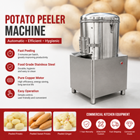 Commerciële automatische aardappel- en groenteschilmachine van roestvrij staal, 0,55 tot 1,5 kW, voor restaurants
