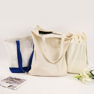 Bolsas de Compras de Lona de Algodón Reciclado con Logotipo Personalizado en Color, Bolsas de Tela de Algodón con Cremallera para Supermercado - Product Image 3