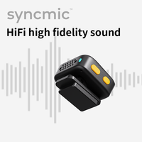 Microphone cravate sans fil omnidirectionnel Syncmic S9 un-vers-deux avec réduction de bruit IA, léger et portable pour le direct