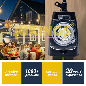 <span class=keywords><strong>Minuteur</strong></span> de machine 24h facile à utiliser 15A 125V, <span class=keywords><strong>prise</strong></span> de minuterie 5-15P à 5-15R avec cordon d'extension 16AWG de 1 pied pour usage domestique - Product Image 6