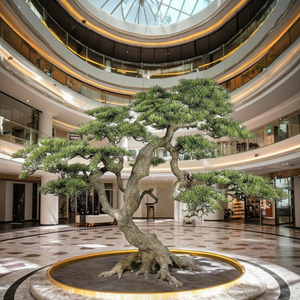 Grande 1.5m di simulazione realistica vecchio albero di pino nero foglie di decorazione artigianale per interni finto impianto artificiale commerciale - Product Image 2