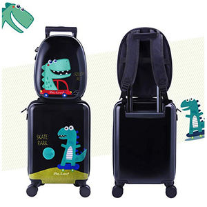 ABS PC Cute Blue Dinosaur Carry on 18 pulgadas <span class=keywords><strong>Maleta</strong></span> para niños Trolley y 13 pulgadas Mochila para niños Juego de equipaje - Product Image 2