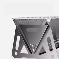 Usine Vente En Plein Air Barbecue Pliant Grill Portable Jardin En Acier Inoxydable Camping BBQ Four À Charbon De Bois Poêle Amovible