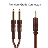 Câble audio stéréo Yinyu AC036P 6,35 mm vers 3,5 mm pour mixeur, amplificateur, interface audio, ordinateur portable