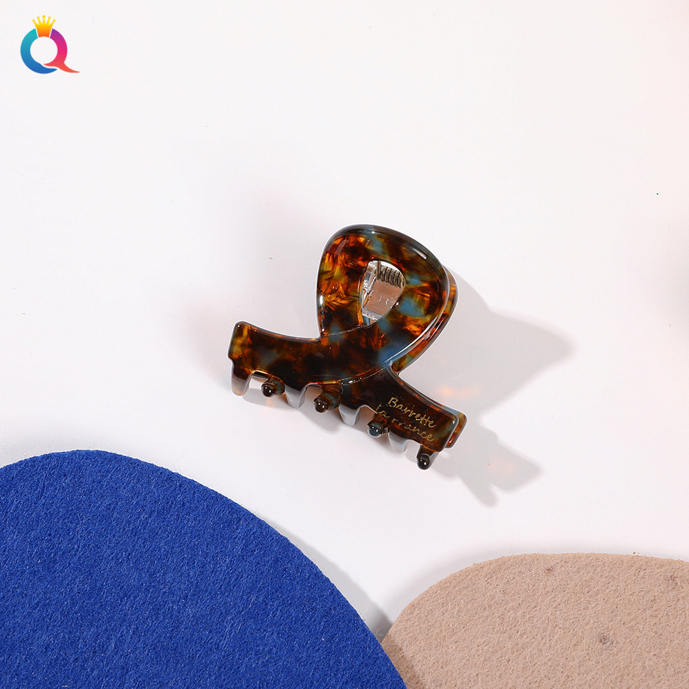 Etichetta acetato oro 4cm croce-ambra blu