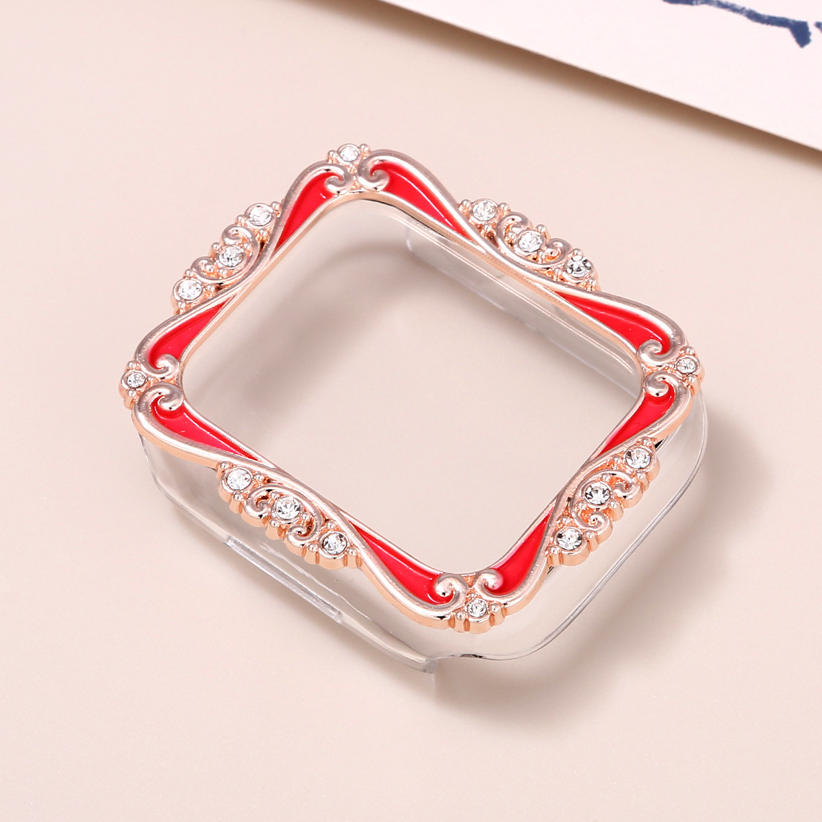 Cadre en or rose-rouge