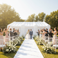 Publicité personnalisé blanc clair Gonflables Fête Salon Chapiteau Camping Tente Gonflable Fête De Mariage Cube Tente