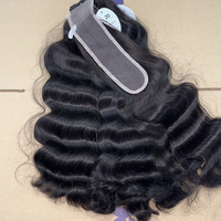 Extensions de cheveux humains vierges cambodgiens Afro Kinky Pixel Curls Bouncy Pixie Curly Bundles avec closure en dentelle