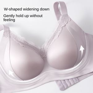 Sujetador Cómodo para Dormir, sin Varillas, con Encaje Sexy, Transpirable, Delgado, de Satén Sólido, con Efecto Push-Up, para Mujer - Product Image 5