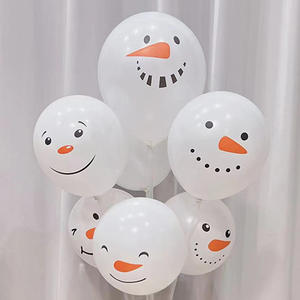 Natale pupazzo di neve palloncini in lattice decorazioni natalizie inverno tema neve Xmas Noel Natal Navidad fornisce palloncini pupazzo di neve - Product Image 5