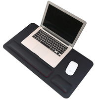 Repose-poignets pour clavier en mousse à mémoire de forme en similicuir personnalisable et tapis de souris, tapis de bureau, ensemble de 3 pièces