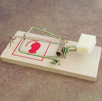 Piège à rats en bois Logo personnalisé Piège à souris en bois Piège à souris sensible Lutte antiparasitaire