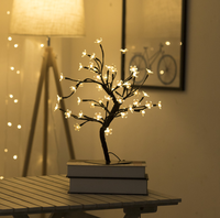 Dekorative Farb tabelle Batterie solar betriebene Tabelle Weihnachten führte Kirschblüten baum Licht