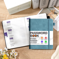 Carnet à mot de passe en cuir rigide B6 avec onglets alphabétiques, idéal pour le bureau, idée cadeau d'affaires, couverture en PU, livres en papier