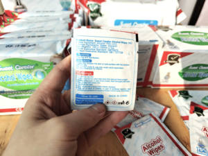 Pad disinfektan alkohol antibakteri logo kustom disinfektan pad alkohol - Product Image 2