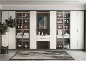 Modern Solid Wood Free Standing Living Room Side <b>Table</b> and Dining <b>Buffet</b> Cabinet - Product Image 2