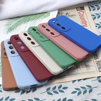 Coque de protection en microfibre à bords droits pour Samsung 4G 5G, avec protection d'objectif souple en TPU – Meilleure vente