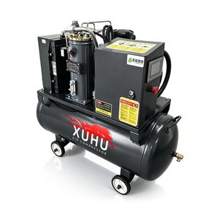 เครื่องอัดอากาศแบบพกพา 2 in 1 ระบบสกรู เฟสเดียว 4kw 7.5kw เงียบ 5.5hp 10hp พร้อมแรงดัน 10 บาร์ ความจุถัง 160 ลิตร 180 ลิตร - Product Image 3