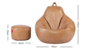 สีที่กำหนดเองที่ทันสมัยหรูหราแบบดั้งเดิม PU หนังลูกแพร์ถั่วถุงโซฟาที่นั่งสำหรับกลางแจ้งและในร่ม - Product Image 3