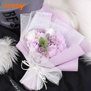 Ramo <span class=keywords><strong>de</strong></span> <span class=keywords><strong>rosas</strong></span> <span class=keywords><strong>de</strong></span> flor <span class=keywords><strong>de</strong></span> jabón Ammy <span class=keywords><strong>de</strong></span> <span class=keywords><strong>claveles</strong></span> y <span class=keywords><strong>rosas</strong></span>, otras decoraciones <span class=keywords><strong>de</strong></span> boda, regalo <span class=keywords><strong>de</strong></span> San Valentín para mujer - Product Image 3