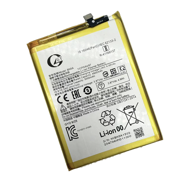 High Quality New Model BN5A Li-polymer 4900mAh Battery Pack for Redmi Note 10T/Poco M3 Pro 5G Mobile Phone Replacement