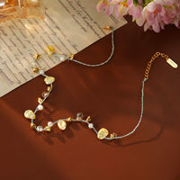 Collier de perles bleues pour femmes TANGPEI, alliage d'or, imitation perle, cristal, bijoux de mode