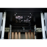 Centre de données en conteneur, armoire de serveur 38U avancée avec système d'éclairage intégré et ventilateurs en stock