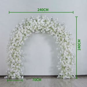 Lüks beyaz bebek nefes ipek düğün kemer seti çiçek arka plan dekorasyon düğün ve olaylar için dekorasyon - Product Image 5