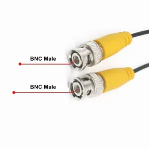 Kabel BNC 5/10/15/20/30m dengan daya DC untuk kamera pemantauan kendaraan/pengawasan CCTV/sistem peralatan Video Audio