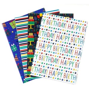 Custom Eco-Friendly Birthday Theme Gift <b>Wrapping</b> <b>Paper</b> Roll Double-Sided PE Recyclable Digital Printing Compatible Custom - Product Image 5