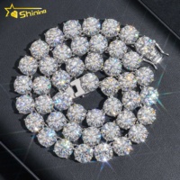 Vente flash Collier et bracelet tennis en diamant D VVS 8MM 10MM en argent sterling 925 Hip Hop Chaîne tennis en moissanite