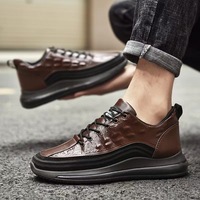 Chaussures décontractées en cuir d'alligator pour hommes, vente en gros directe d'usine, bonne qualité
