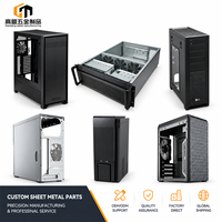 Casing Komputer PC Mini ATX Kustom dari Lembaran Logam, Chassis Server Industri dengan Ventilasi untuk Pembuangan Panas, Kabinet Logam