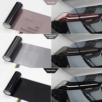 Película de Vinilo Camaleón para Faros Delanteros y Traseros de Automóviles de Lujo, Color Negro Mate Púrpura, 15*0.3M, con Garantía de 2 Años