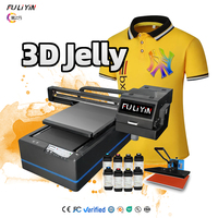 Imprimante UV à plat FULIYIN 4050 XP600 Nouvelle pour autocollants 3D en gelée, logos, t-shirts, broderie 3D, film UV, effet goutte de gel