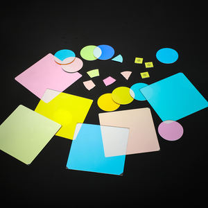 Dichroic <b>Filter</b> <b>Optical</b> Glass Custom Shape 0.2-10mm Thickness 90% Transmittance Custom Coating for Gobo Projector Instrument - Product Image 1