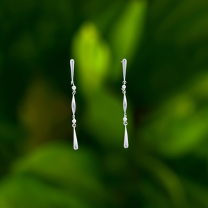 Boucles d'oreilles en perles en acier inoxydable 316L plaqué or PVD, design clou et goutte, durables et résistantes - Product Image 3