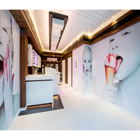 Bancone Commerciale per Caffetteria in Legno Personalizzato con Design a Motivo Fogliare Intagliato CNC, Effetto Pietra, con Garanzia di 10 Anni