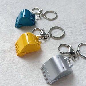 Breloques de sac à dos tendance : Accessoires <span class=keywords><strong>porte</strong></span>-clés 3D en métal en forme d'excavatrice et de godet d'excavatrice pour clés - Product Image 6