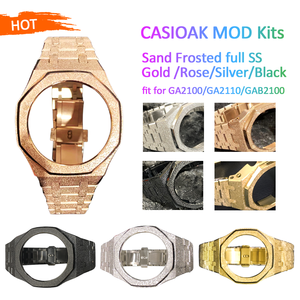 Gen 4 FULl Steel Watch Sand givré Case set mod kits GA2100 GA2110 GAB2100 <span class=keywords><strong>CASIOAK</strong></span> <span class=keywords><strong>bracelet</strong></span> avec Strap Band - Product Image 2