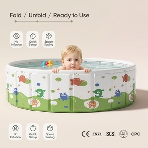 <span class=keywords><strong>Piscine</strong></span> ronde pliable portable en PVC non gonflable pour enfants, <span class=keywords><strong>bac</strong></span> <span class=keywords><strong>à</strong></span> <span class=keywords><strong>sable</strong></span> pour utilisation intérieure et extérieure - Product Image 2