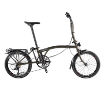 CRANSTON R20 sepeda lipat 20 inci, 9 kecepatan baja Molybdenum M bar foldsekitar 9S Mini ringan