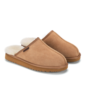 Chaussons d'intérieur en daim et fourrure pour <span class=keywords><strong>homme</strong></span>, avec semelle en mousse à mémoire <span class=keywords><strong>de</strong></span> forme et semelle extérieure en EVA, pour l'hiver - Product Image 3