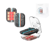 Casing penyimpanan transparan, kotak penyimpanan transparan untuk Switch 2 Joy-cons menangani tahan debu jelas untuk Switch2 kartu Game kotak penyimpanan