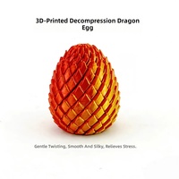 Jouet œuf de dragon imprimé en 3D de 5,7 cm, œuf de dragon en cristal coloré, boule sensorielle à déformation par torsion, jouet anti-stress, jouet à roulement fluide